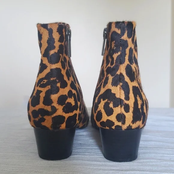 NEW Seychelles What You Need Leather Leopard Print Bootie Size 7 - Picture 5 of 11